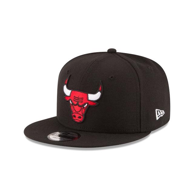 Chicago Bulls New Era NBA 9Fifty 950 Snapback Cap Hat Black Crown/Visor Team Color Logo