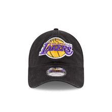 Load image into Gallery viewer, Los Angeles Lakers New Era NBA 9Twenty 920 Core Classic Adjustable Cap Hat Black Crown/Visor Team Color Logo
