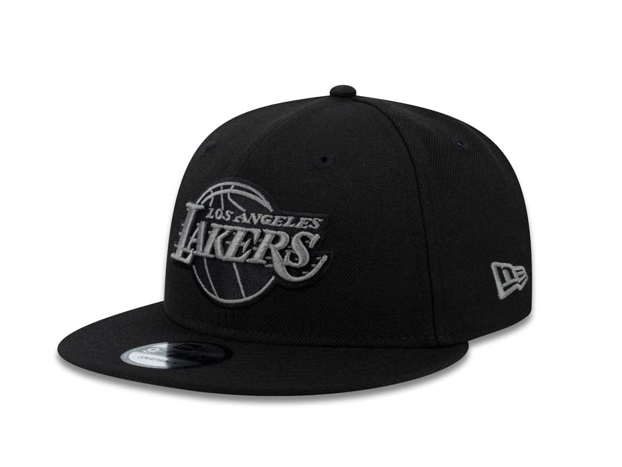 Los Angeles Lakers New Era NBA 9FIFTY 950 Snapback Cap Hat Black Crown/Visor Black/Dark Gray Logo