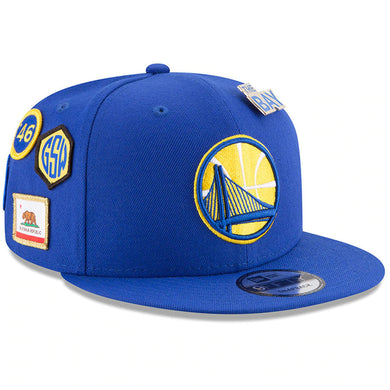 Golden State Warriors New Era NBA 9FIFTY 950 Snapback 2018 Draft Cap Hat Royal Blue Crown/Visor Team Color Logo