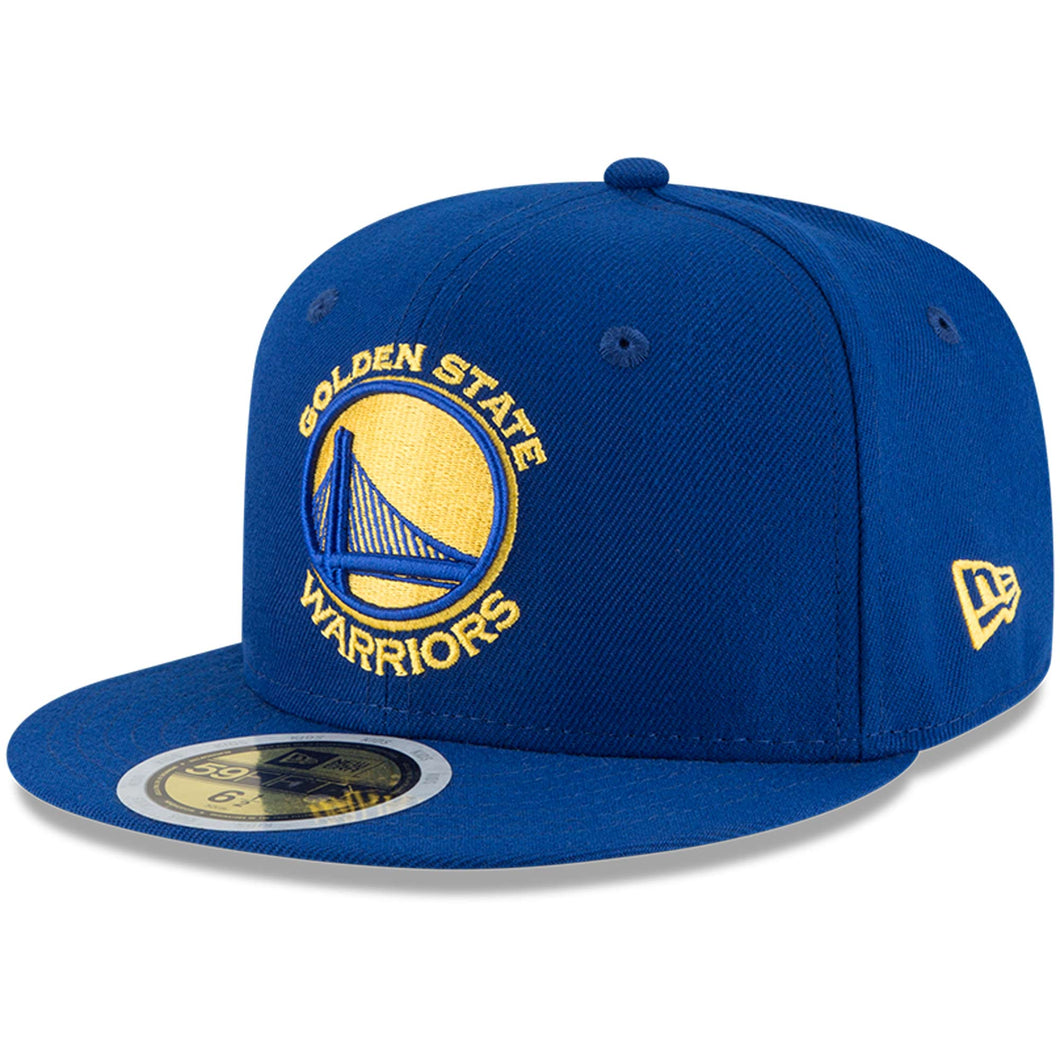 (Youth) Golden State Warriors New Era NBA 59FIFTY 5950 Fitted Cap Hat Royal Blue Crown/Visor Team Color Logo