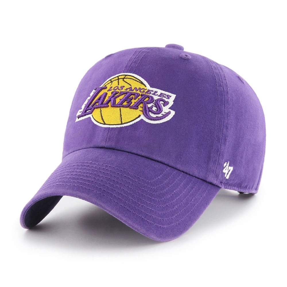 Los Angeles Lakers '47 NBA Clean Up Adjustable Cap Hat Purple Crown/Visor Team Color Logo