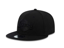 Load image into Gallery viewer, Los Angeles Lakers New Era NBA 9FIFTY 950 Snapback Cap Hat Black Crown/Visor Black Logo (All Black/Black On Black)
