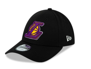 Los Angeles Lakers New Era NBA 9FORTY 940 Adjustable Cap Hat Black Crown/Visor Team Color “L” Logo