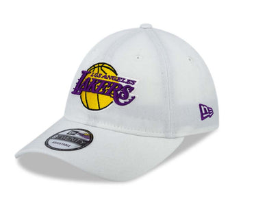 Los Angeles Lakers New Era NBA 9TWENTY 920 Adjustable Cap Hat White Crown/Visor Team Color Logo