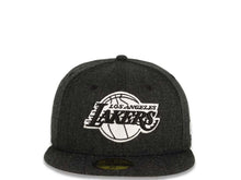 Load image into Gallery viewer, Los Angeles Lakers New Era NBA 9Fifty 950 Snapback Cap Hat Heather Black Crown/Visor Black/White Logo
