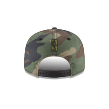 Load image into Gallery viewer, Golden State Warriors New Era NBA 9FIFTY 950 Snapback Cap Hat Camo Crown/Visor Black/Green Logo
