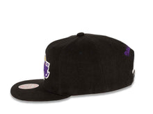 Load image into Gallery viewer, Los Angeles Lakers Mitchell &amp; Ness NBA Snapback Cap Hat Black Crown/Visor Team Color Logo (Keep It Simple)

