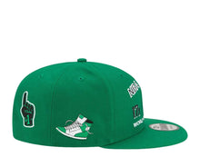 Load image into Gallery viewer, Boston Celtics New Era NBA 9FIFTY 950 Snapback Cap Hat Green Crown/Visor Team Color Logo 17x World Champions Patches (Finals Icon)
