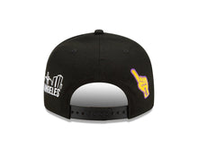 Load image into Gallery viewer, Los Angeles Lakers New Era NBA 9FIFTY 950 Snapback Cap Hat Black Crown/Visor Team Color Logo 17x World Champions Patches (Finals Icon)
