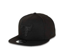 Load image into Gallery viewer, Chicago Bulls New Era NBA 9FIFTY 950 Snapback Cap Hat Black Crown/Visor Black Logo 

