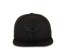 Load image into Gallery viewer, Chicago Bulls New Era NBA 9FIFTY 950 Snapback Cap Hat Black Crown/Visor Black Logo 
