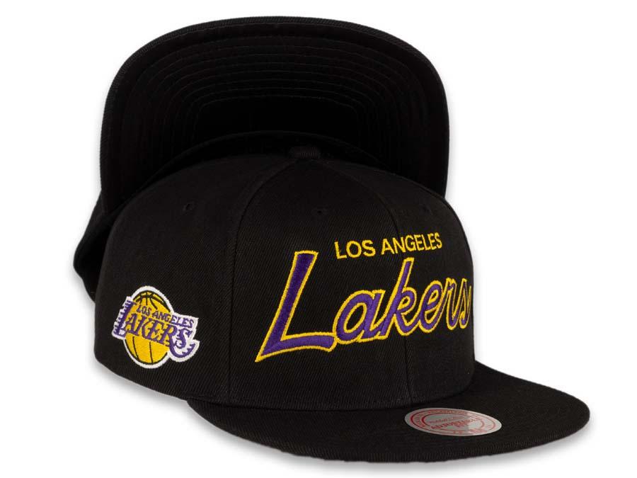 Mitchell & Ness Snapback Los Angeles Lakers Black Crown Script Logo Sports Specialty Satin UV