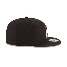 Load image into Gallery viewer, Atlanta Hawks New Era NBA 9FIFTY 950 Snapback Cap Hat Black Crown/Visor Black/White Logo 
