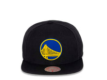 Load image into Gallery viewer, Golden State Warriors Mitchell &amp; Ness NBA Snapback Cap Hat Black Crown/Visor Team Color Logo 
