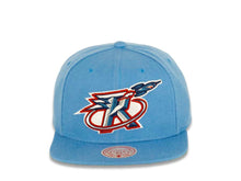 Load image into Gallery viewer, Houston Rockets Mitchell &amp; Ness NBA Snapback Cap Hat Sky Blue Crown/Visor Team Color HWC Logo

