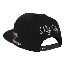 Load image into Gallery viewer, Miami Heat Mitchell &amp; Ness NBA Core Classic Snapback Cap Hat Black Crown/Visor Team Color HWC Logo With Multiple Patches (Hyperlocal)
