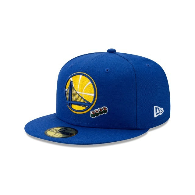 Golden State Warriors New Era NBA 59FIFTY 5950 Fitted Cap Hat Royal Blue Crown/Visor Team Color Logo Team Eats
