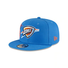 Load image into Gallery viewer, Oklahoma City Thunder New Era NBA 9FIFTY 950 Snapback Back Half Cap Hat Royal Blue Crown/Visor Team Color Logo
