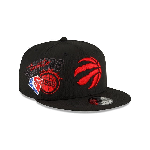Toronto Raptors New Era NBA 9FIFTY 950 Snapback  Back Half Cap Hat Black Crown/Visor Team Color Logo