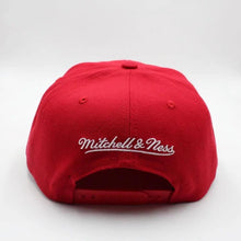 Load image into Gallery viewer, Houston Rockets Mitchell &amp; Ness NBA Snapback Cap Hat Red Crown/Visor Team Color Logo
