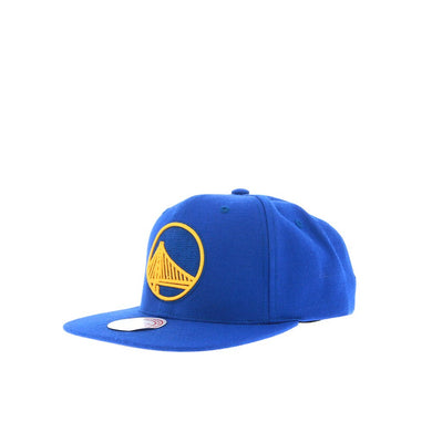 Golden State Warriors Mitchell & Ness NBA Snapback Cap Hat Royal Blue Crown/Visor Team Color Without/No Text Logo