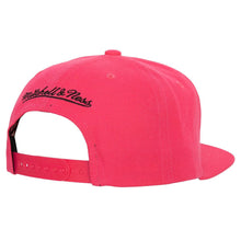 Load image into Gallery viewer, San Antonio Spurs Mitchell &amp; Ness NBA Snapback Cap Hat Neon Pink Crown/Visor Black/Neon Pink Logo (Two Tonal)
