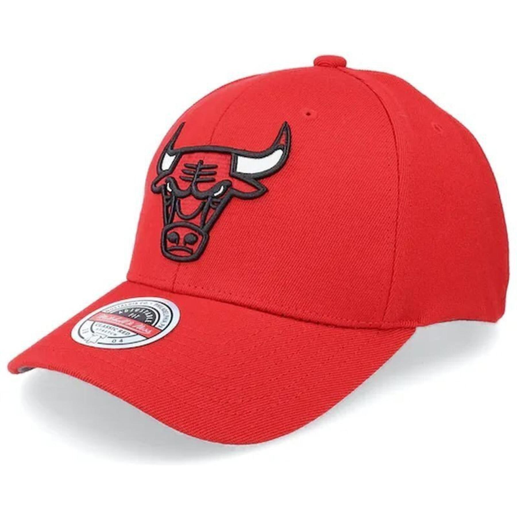 Chicago Bulls Mitchell & Ness NBA Flex/Stretch Snapback Cap Hat Red Cr ...