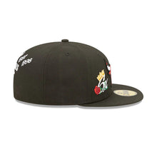 Load image into Gallery viewer, Chicago Bulls New Era NBA 59FIFTY 5950 Fitted Cap Hat Black Crown/Visor Team Color Logo 6x Crown Rose (Crown Champs)
