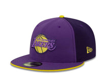 Load image into Gallery viewer, Los Angeles Lakers New Era 59FIFTY 5950 NBA Fitted Cap Hat Purple/ Dark Purple Crown Purple Visor Team Color Logo

