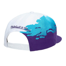 Load image into Gallery viewer, Utah Jazz Mitchell &amp; Ness NBA Paintbrush Snapback Cap Hat Sky Blue/White Crown Purple Visor Team Color Logo
