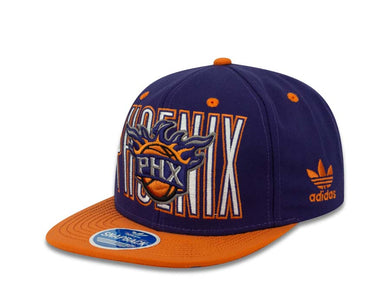 Phoenix Suns Adidas NBA Snapback Cap Hat Purple Crown Orange Visor Team Color Script Logo