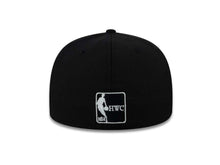 Load image into Gallery viewer, Los Angeles Lakers New Era 59FIFTY 5950 NBA Fitted Cap Hat Black Crown/Visor White Script Logo
