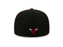 Load image into Gallery viewer, Chicago Bulls New Era 59FIFTY 5950 NBA Fitted Cap Hat Black Crown Red Visor Team Color Logo (Innerlocked)
