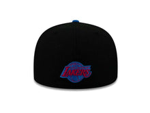 Load image into Gallery viewer, Los Angeles Lakers New Era 59FIFTY 5950 NBA Fitted Cap Hat Black Crown Blue Visor Red/Blue/White Logo
