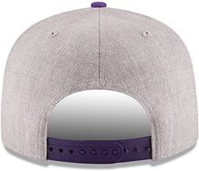 Load image into Gallery viewer, Los Angeles Lakers New Era NBA 9FIFTY 950 Snapback Cap Hat Heather Gray  Crown Purple Visor Team Color Logo
