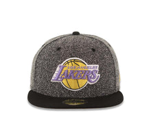 Load image into Gallery viewer, Los Angeles Lakers New Era NBA 59FIFTY 5950 Fitted Cap Hat Black Crown Black Visor Team Color Logo
