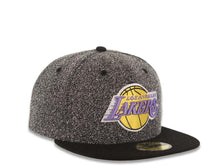 Load image into Gallery viewer, Los Angeles Lakers New Era NBA 59FIFTY 5950 Fitted Cap Hat Black Crown Black Visor Team Color Logo
