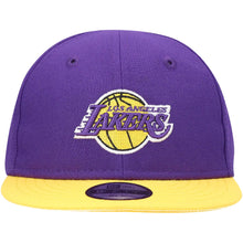 Load image into Gallery viewer, (Infant) Los Angeles Lakers New Era NBA 9FIFTY 950 Snapback Cap Hat Purple Crown Yellow Visor Team Color Logo (My 1st First)
