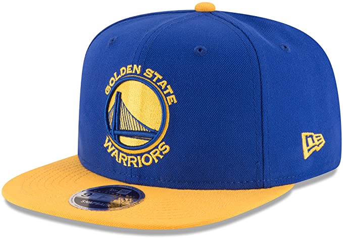 Golden State Warriors New Era NBA 9FIFTY 950 Snapback Cap Hat Royal Blue Crown Yellow Visor Team Color Logo
