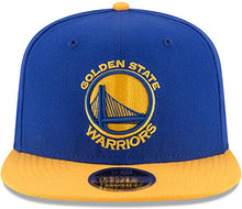 Load image into Gallery viewer, Golden State Warriors New Era NBA 9FIFTY 950 Snapback Cap Hat Royal Blue Crown Yellow Visor Team Color Logo
