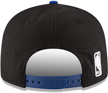 Load image into Gallery viewer, Golden State Warriors New Era NBA 9FIFTY 950 Snapback Cap Hat Black Crown Royal Blue Visor Royal Blue/Yellow Logo
