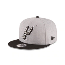 Load image into Gallery viewer, San Antonio Spurs New Era NBA 9FIFTY 950 Snapback Cap Hat Gray Crown Black Visor Team Color Logo 
