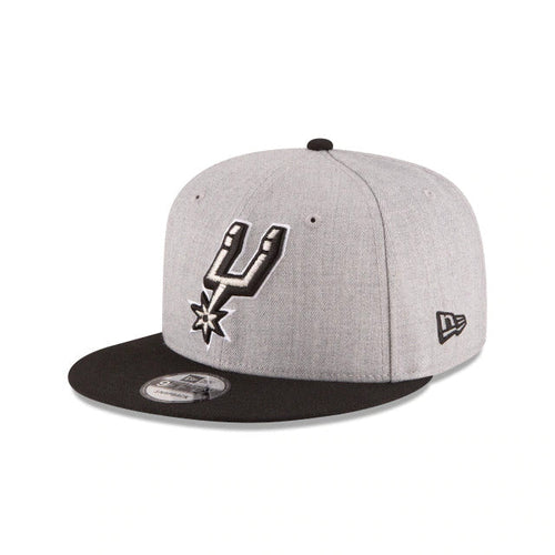 San Antonio Spurs New Era NBA 9FIFTY 950 Snapback Cap Hat Gray Crown Black Visor Team Color Logo 