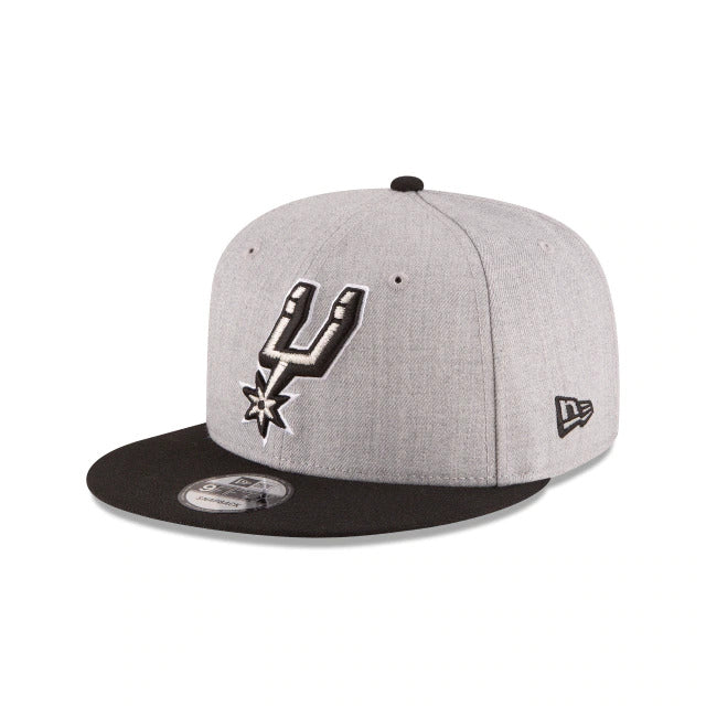 San Antonio Spurs New Era NBA 9FIFTY 950 Snapback Cap Hat Gray Crown Black Visor Team Color Logo 