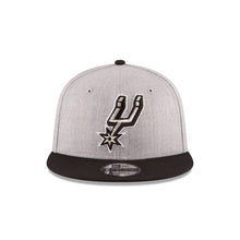 Load image into Gallery viewer, San Antonio Spurs New Era NBA 9FIFTY 950 Snapback Cap Hat Gray Crown Black Visor Team Color Logo 
