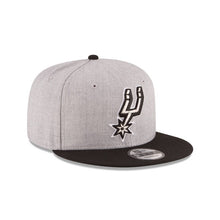 Load image into Gallery viewer, San Antonio Spurs New Era NBA 9FIFTY 950 Snapback Cap Hat Gray Crown Black Visor Team Color Logo 
