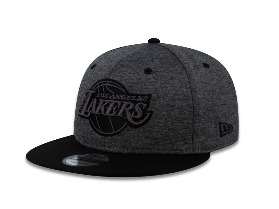 Los Angeles Lakers New Era NBA 9FIFTY 950 Snapback Cap Hat Shadow Dark Gray Crown Black Visor Dark Gray/Black Logo