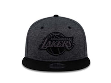 Load image into Gallery viewer, Los Angeles Lakers New Era NBA 9FIFTY 950 Snapback Cap Hat Shadow Dark Gray Crown Black Visor Dark Gray/Black Logo
