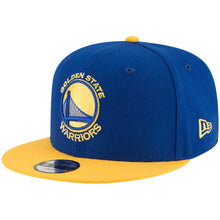Load image into Gallery viewer, (Youth) Golden State Warriors New Era NBA 9FIFTY 950 Snapback Cap Hat Royal Blue Crown Yellow Visor Team Color Logo
